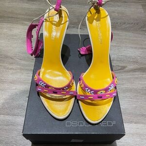 DSQUARED2 Women's Pink and Yellow Heels